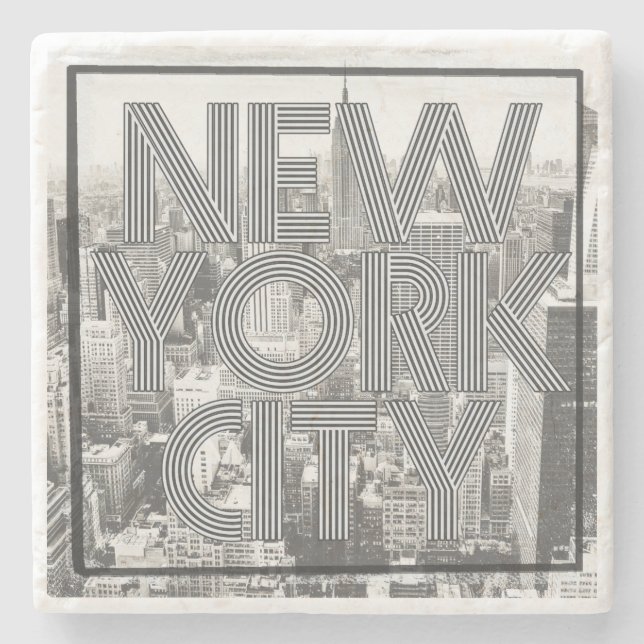 Vintage New York City Stone Coaster (Front)