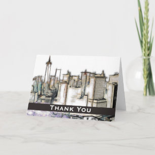 Vintage New York City Thank You Card