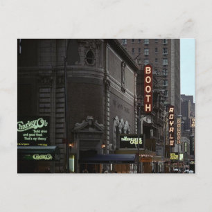 Vintage New York City Theatre District Signs W 45 Postcard