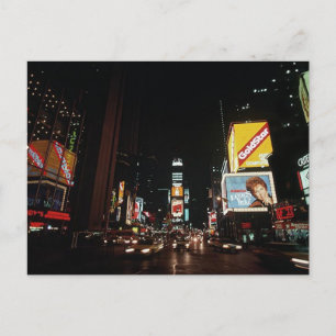 Vintage New York City Times square Theatre Signs Postcard