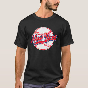 Vintage New York Cityscape Baseball  For Men Women T-Shirt