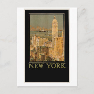 Vintage New York from Glasgow by the Anchor Line Postcard