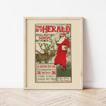 Vintage New York Herald Christmas Edition Poster<br><div class="desc">The New York Herald; XMAS Number (1896) | This vintage The New York Herald illustration from December 1896, designed by Louis Rhead, features a charming vintage Christmas scene with Santa Claus and his reindeer. The artwork captures the magic of the holiday season with a vibrant, festive design. Rhead’s detailed ornamentation,...</div>