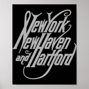 Vintage New York, New Haven And Hartford Railroad Poster