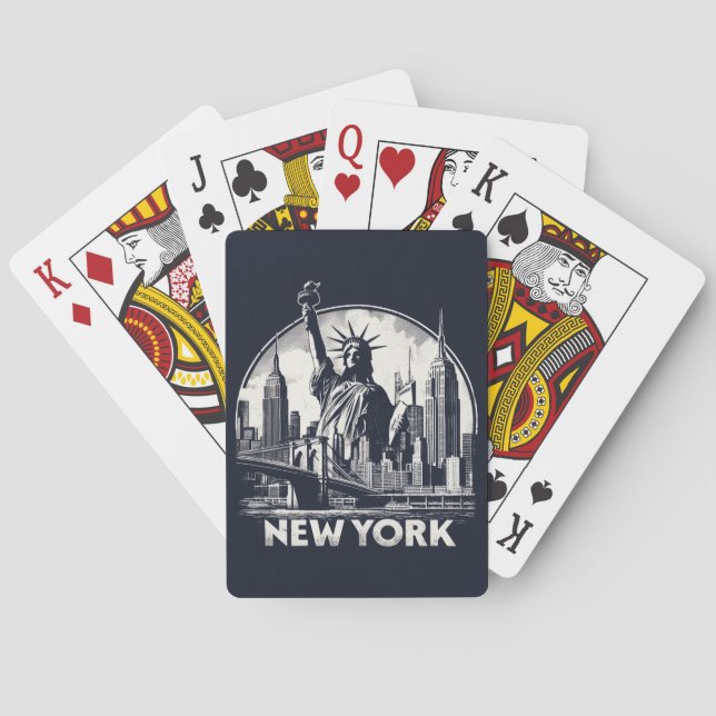 Vintage New York Playing Cards (Back)