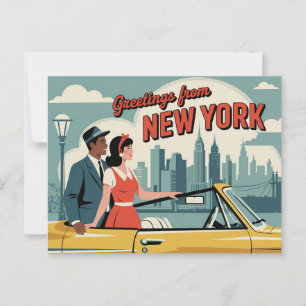 Vintage New York Postcard Greetings from