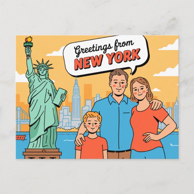 Vintage New York Postcard | Greetings from (Front)
