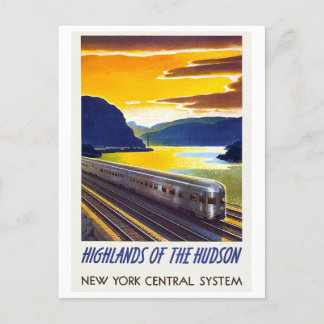 Vintage New York Railway Poster Postcard
