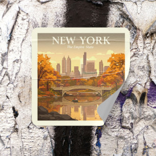 Vintage New York Square Sticker