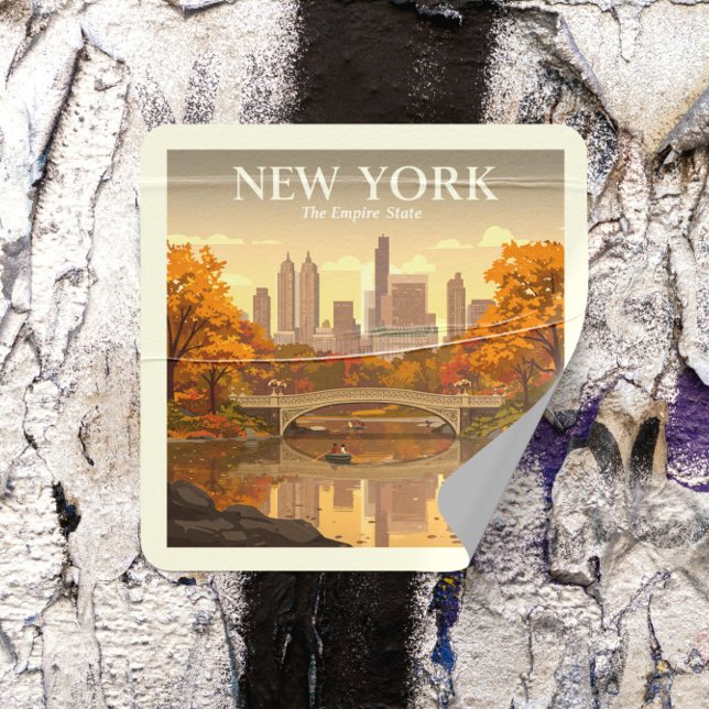 Vintage New York Square Sticker (Creator Uploaded)