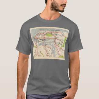 Vintage New York Subway Map 1924 Vintage NYC Subwa T-Shirt