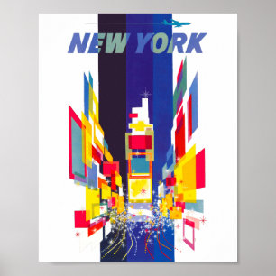 Vintage New York Times Square Atomic Age _1  Poster