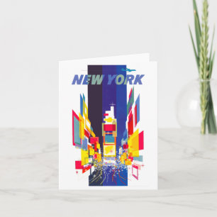 Vintage New York Times Square Atomic Age  Card