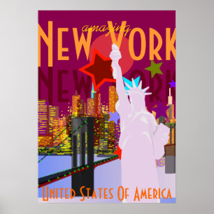 Vintage New York Travel Poster