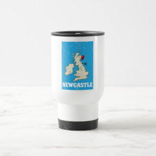 Vintage Newcastle Wales Travel Poster Mug