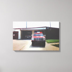 Vintage Newkirk fire Canvas Print