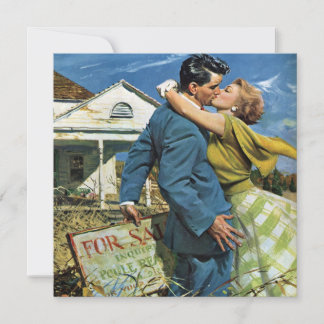 Vintage Newlyweds, Housewarming Party Invitation