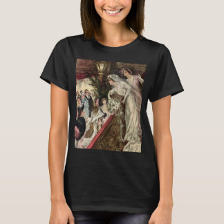 Vintage Newlyweds, Victorian Bride Tossing Bouquet T-Shirt