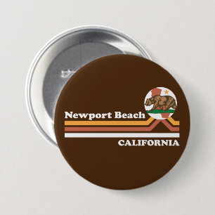 Vintage Newport Beach California 7.5 Cm Round Badge