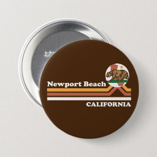 Vintage Newport Beach California 7.5 Cm Round Badge