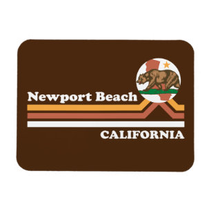 Vintage Newport Beach California Magnet