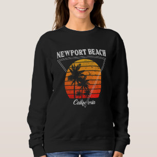 Vintage Newport Beach California Palm Trees CA Ret Sweatshirt