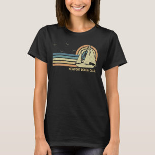 Vintage Newport Beach California Sailing Sailboat T-Shirt