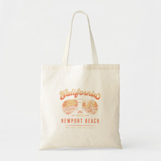 Vintage Newport Beach California Sungles Sunset Tote Bag