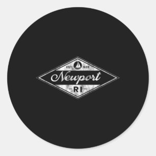 Vintage Newport Classic Round Sticker