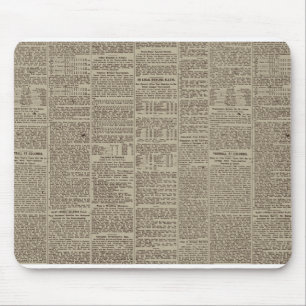 Vintage Newspaper 1902 Mouse Pad