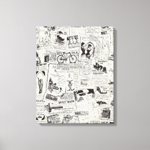 Vintage Newspaper Canvas Print