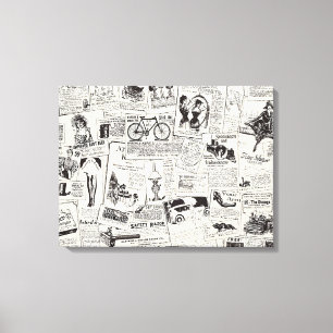 Vintage Newspaper  Canvas Print