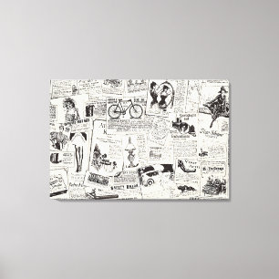 Vintage Newspaper  Canvas Print