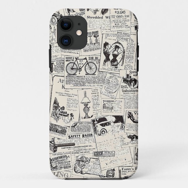 Vintage Newspaper   Case-Mate iPhone Case (Back)