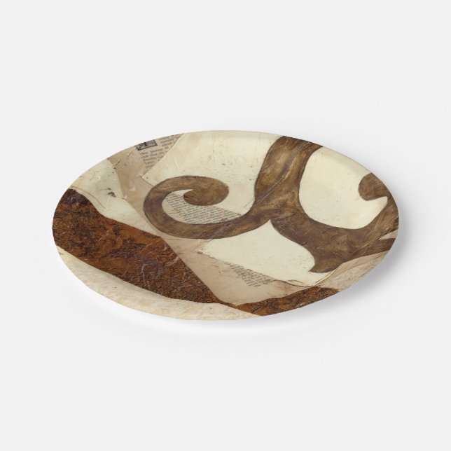 Vintage Newspaper Clipping Paper Plate (Angled)