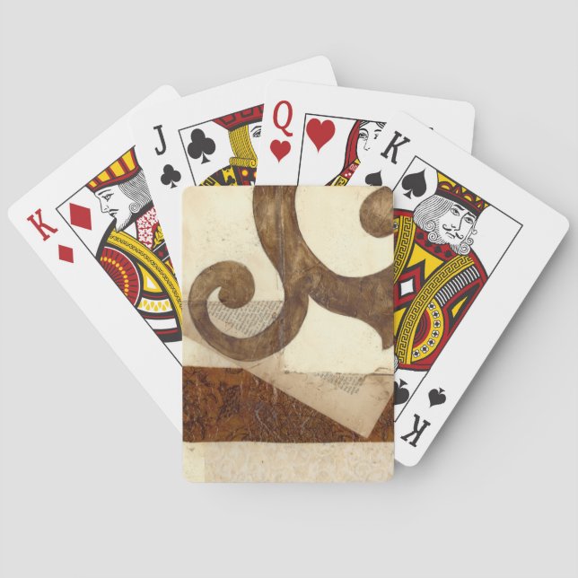 Vintage Newspaper Clipping Playing Cards (Back)
