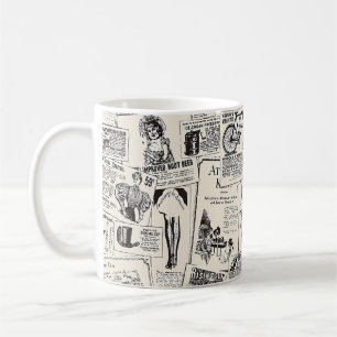 Vintage Newspaper   Coffee Mug