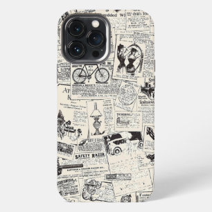 Vintage Newspaper iPhone 13 Pro Max Case