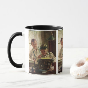 Vintage Newspaper Journalists, Writers Typewriter Mug