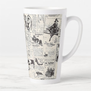 Vintage Newspaper  Latte Mug