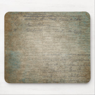 Vintage Newspaper Painted Mouse Pad
