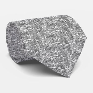 Vintage Newspaper Print Tie