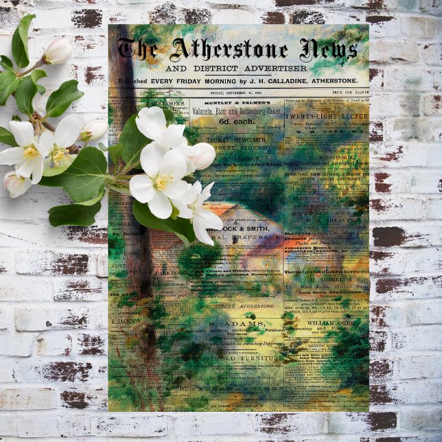 Vintage Newspaper Rustic Texture  Decoupage Tissue Paper (Creator Uploaded)