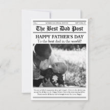 Vintage Newspaper Style Father’s Day Card