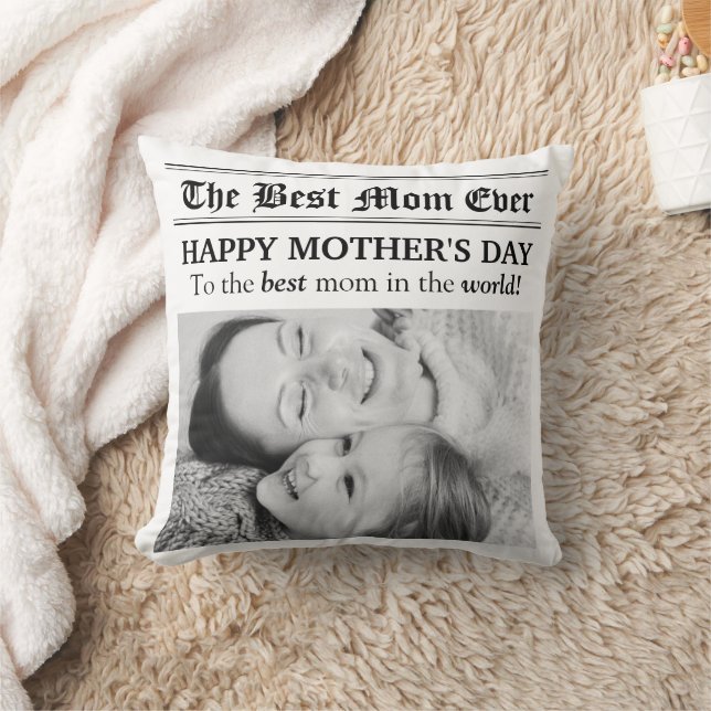 Vintage Newspaper Style Mother’s Day Cushion (Blanket)