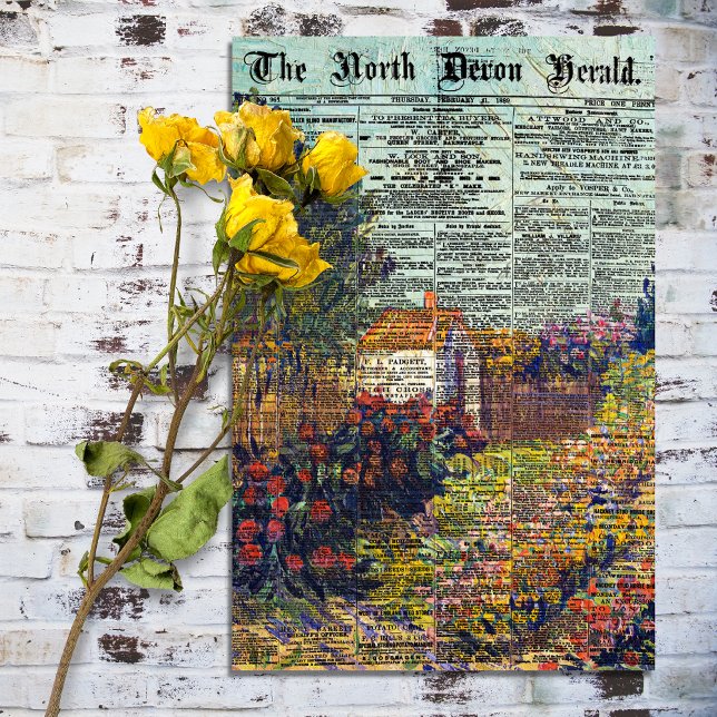 Vintage Newspaper Texture Rustic Decoupage Tissue Paper (Creator Uploaded)