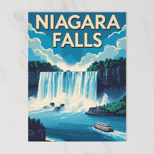 Vintage Niagara Falls Tour Boat Postcard