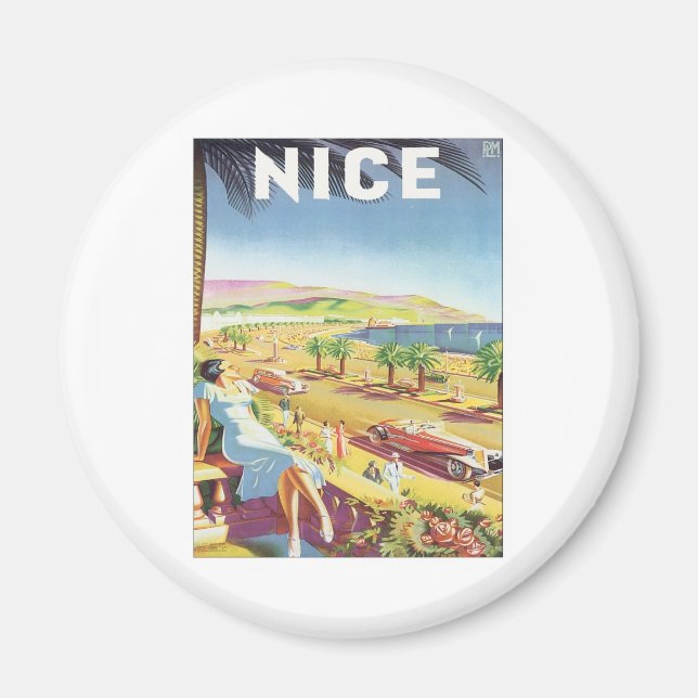 Vintage Nice France Magnet (Front)