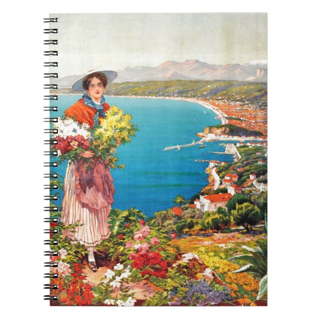 Vintage Nice Reine Cote D'Azur Spiral Notebook (Front)
