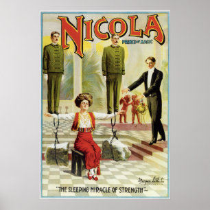 Vintage Nicola Magician Poster